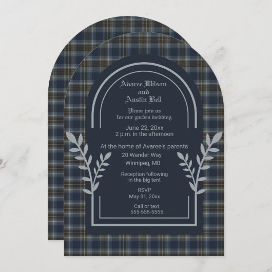Holyrood Original Tartan Wedding Invitation 招待状 (正面/裏面)