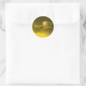 HOMAGE TO MOZART/金ゴールドシグネチャー、黄色のtopaz Gem ラウンドシール (バッグ)