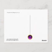 HOMAGE TO MOZART 3D金ゴールドシグネチャー作曲家パープル ポストカード (裏面)