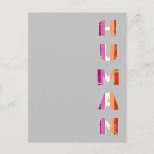 Homan vertical | Lesbian Pride Postkarte ポストカード (正面)