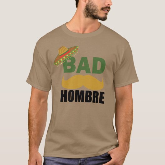 Hombreのおもしろいな政治切札のメキシコの悪いワイシャツ Tシャツ (正面)