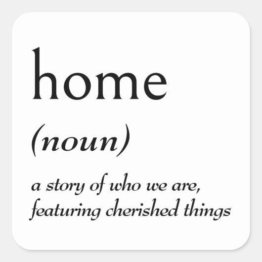 HOMEの辞書的定義 スクエアシール (正面)