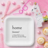HOMEの辞書的定義 ペーパープレート (パーティー)