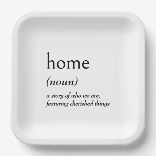 HOMEの辞書的定義 ペーパープレート (正面)