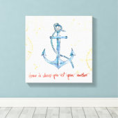 Homeはいかり キャンバスプリント (インサイチュ (ウッドフロア))