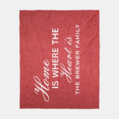 Homeはハートがフリースブランケット フリースブランケット (正面)