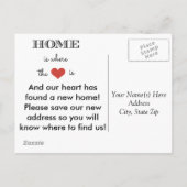 Homeはハートが引っ越しました 案内ポストカード (裏面)