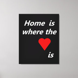 Homeはハート キャンバスプリント