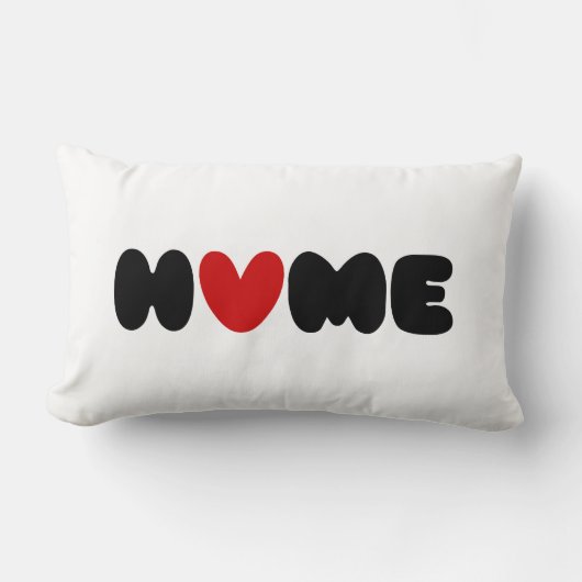 Homeはハート ランバークッション (正面)