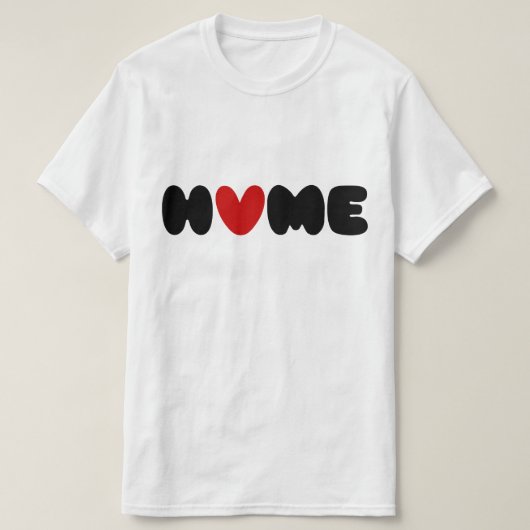 Homeはハート Tシャツ (デザイン正面)