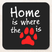 Homeは前部印刷が紙Coaster スクエアペーパーコースター (正面)