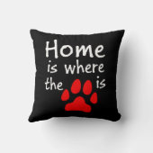 Homeは前部印刷がBlack装飾用クッション クッション (裏面)