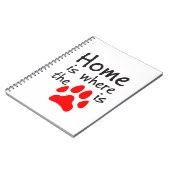 Homeは前部印刷がNotebookである場所 ノートブック (左側)