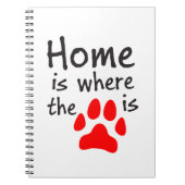 Homeは前部印刷がNotebookである場所 ノートブック (正面)