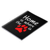Homeは前部印刷がNotebookである場所 ノートブック (左側)