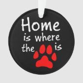 Homeは前部印刷の場所 オーナメント (正面)