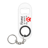 Homeは前部印刷の場所 キーホルダー栓抜き (正面)