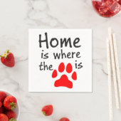 Homeは前部印刷の場所 スタンダードカクテルナプキン (インサイチュ)