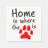 Homeは前部印刷の場所 スタンダードカクテルナプキン (正面)