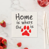 Homeは前部印刷の場所 スタンダードカクテルナプキン (インサイチュ)