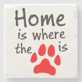 Homeは前部印刷の場所 ストーンコースター (正面)