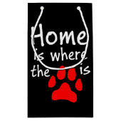 Homeは前部印刷の場所 スモールペーパーバッグ (裏面)