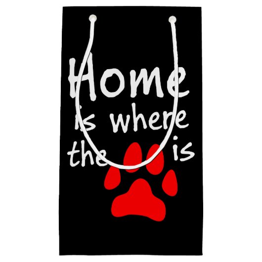 Homeは前部印刷の場所 スモールペーパーバッグ (正面)