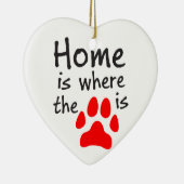 Homeは前部印刷の場所 セラミックオーナメント (右)