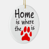 Homeは前部印刷の場所 セラミックオーナメント (右)