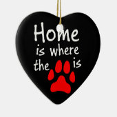 Homeは前部印刷の場所 セラミックオーナメント (右)