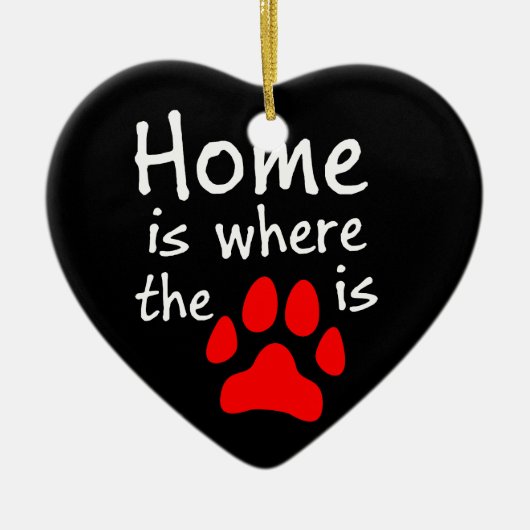 Homeは前部印刷の場所 セラミックオーナメント (正面)