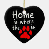 Homeは前部印刷の場所 セラミックオーナメント (裏面)