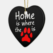 Homeは前部印刷の場所 セラミックオーナメント (左)