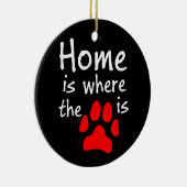 Homeは前部印刷の場所 セラミックオーナメント (右)