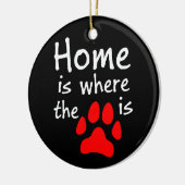 Homeは前部印刷の場所 セラミックオーナメント (左)