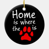 Homeは前部印刷の場所 セラミックオーナメント (裏面)