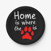 Homeは前部印刷の場所 ペーパープレート (正面)