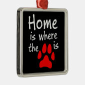 Homeは前部印刷の場所 メタルオーナメント (右)