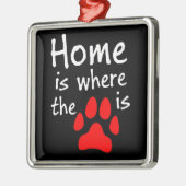 Homeは前部印刷の場所 メタルオーナメント (左)