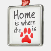 Homeは前部印刷の場所 メタルオーナメント (左)