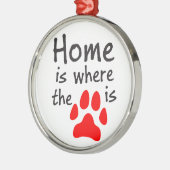 Homeは前部印刷の場所 メタルオーナメント (左)