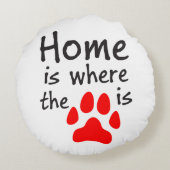 Homeは前部印刷の場所 ラウンドクッション (裏面)