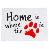 Homeは前部印刷の場所 ラージペーパーバッグ (正面)