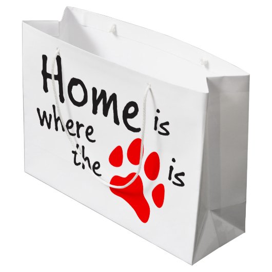 Homeは前部印刷の場所 ラージペーパーバッグ (裏面アングル)