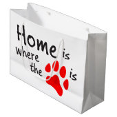 Homeは前部印刷の場所 ラージペーパーバッグ (正面アングル)