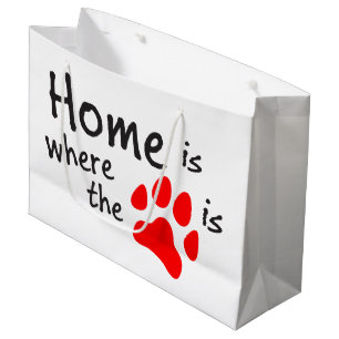 Homeは前部印刷の場所 ラージペーパーバッグ