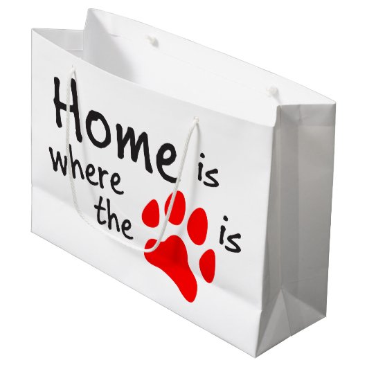 Homeは前部印刷の場所 ラージペーパーバッグ (正面アングル)