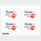 Homeは前部印刷の場所 楕円形シール (シート)