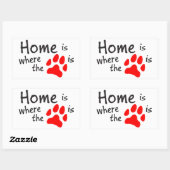 Homeは前部印刷の場所 長方形シール (シート)