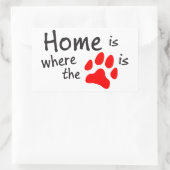 Homeは前部印刷の場所 長方形シール (バッグ)